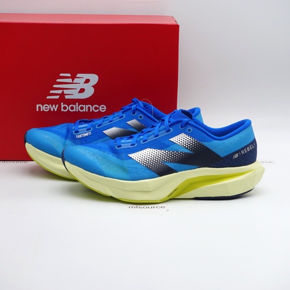 NEW New Balance Men's WIDE 2E FuelCell Rebel v4 Running Shoes MFCXLQ4 Spice Blue - Picture 1 of 13